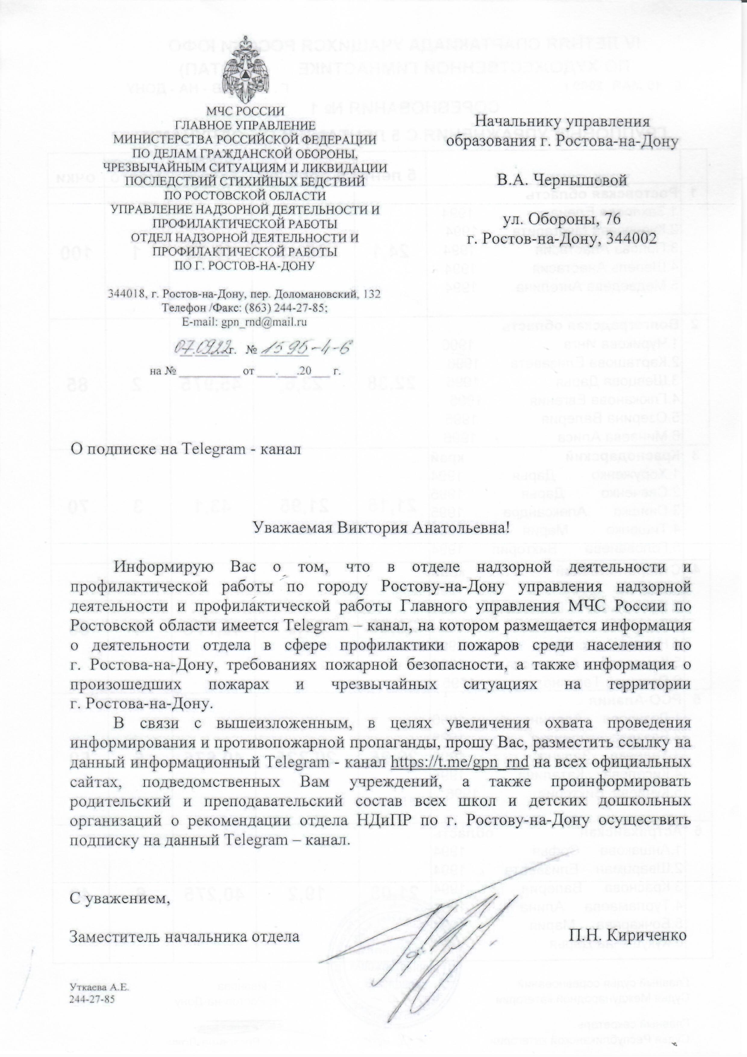 Телеграм канал противопожарная безопасность